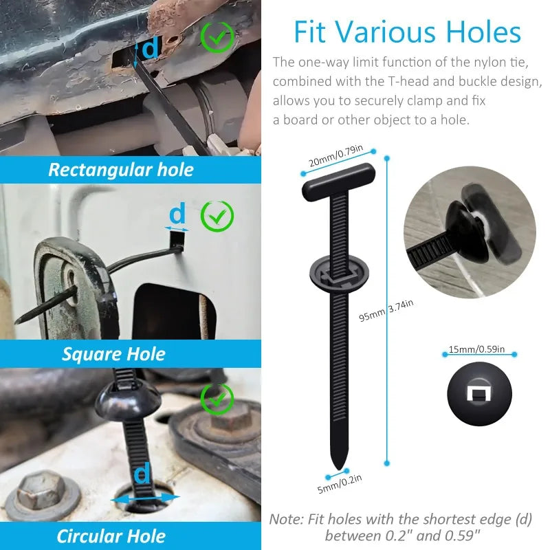 Universal Nylon Cable Tie and Fastener Repair Kit - 4