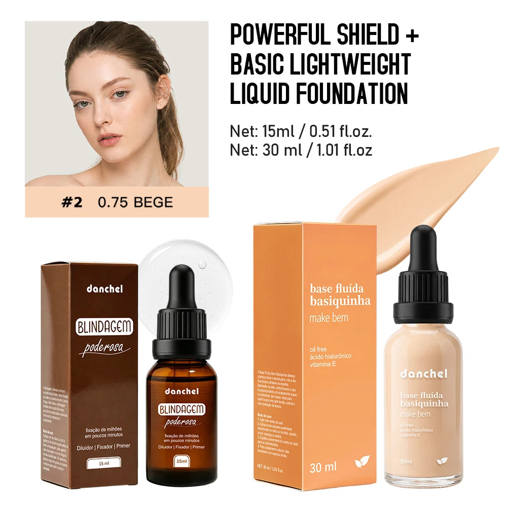 Liquid Foundation and Primer Makeup Set