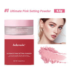 Matte Pink Loose Setting Powder for Oil Control and Pore Blurring