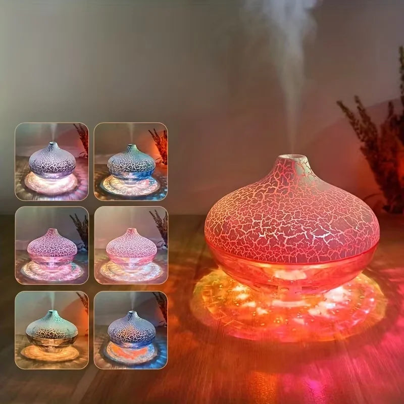 Crystal Crack LED Desktop Humidifier for Home and Bedroom - 22