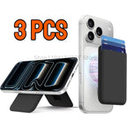Magnetic Phone Wallet Case with Integrated Stand for MagSafe