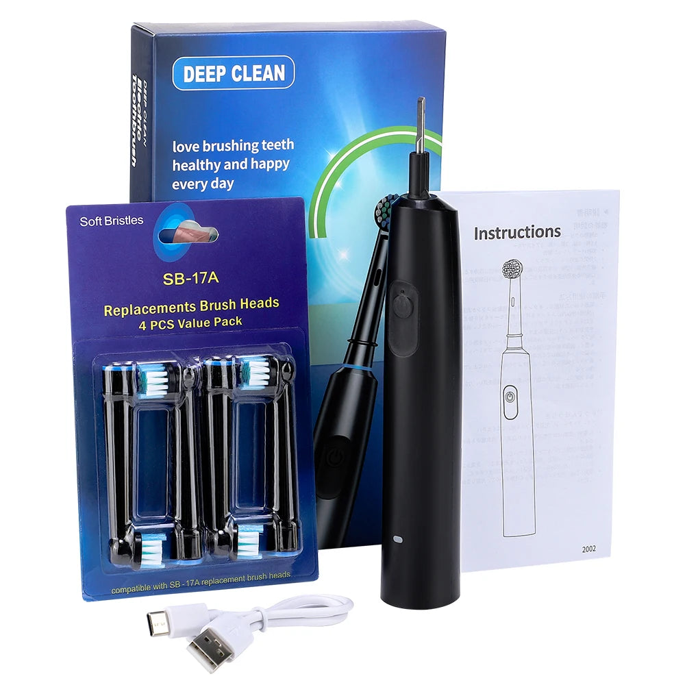 Rechargeable Rotating Electric Toothbrush for Deep Cleaning - 12
