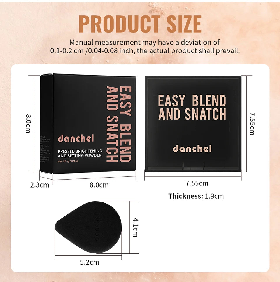 Matte Oil-Control Pressed Setting Powder for Face Makeup