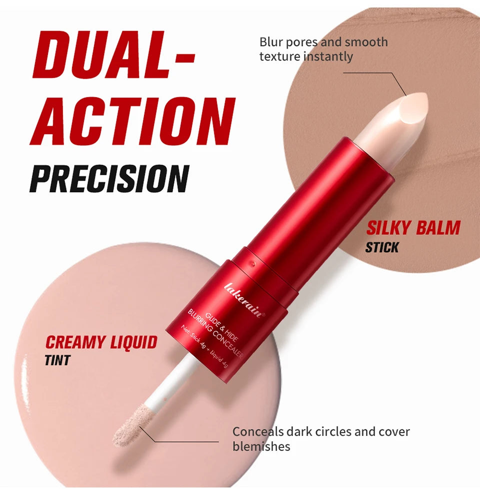 2-in-1 Liquid and Stick Blurring Concealer for Full Face Coverage - 10
