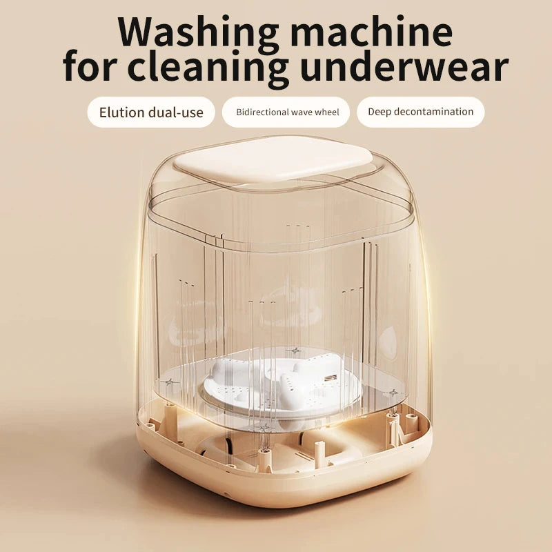 Portable Mini Washing Machine for Underwear and Small Clothes