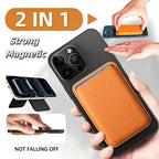 Magnetic Phone Wallet Case with Integrated Stand for MagSafe
