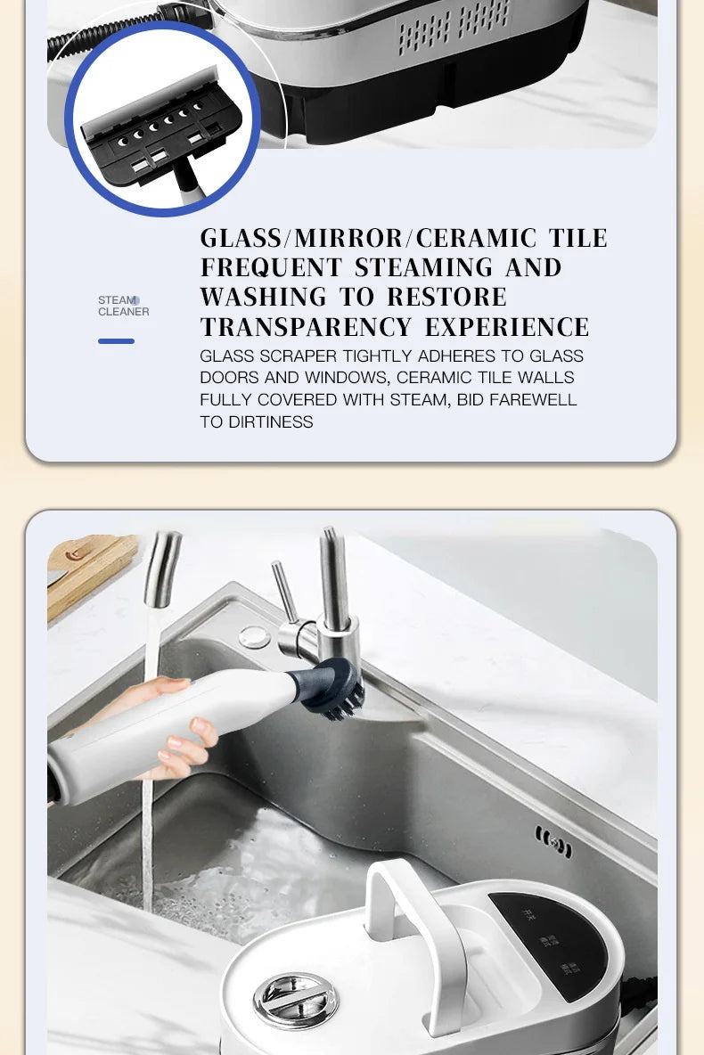 High-Pressure Handheld Steam Cleaner for Home and Car