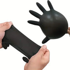 Disposable Black Nitrile Cleaning Gloves