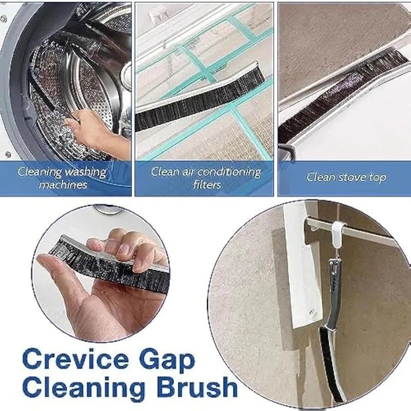 Hard-Bristled Crevice Cleaning Brush for Tight Gaps and Tiles