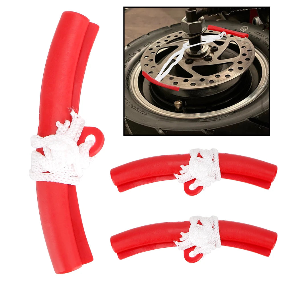 Motorcycle and Bicycle Tire Changing Lever Tool Kit with Rim Protectors - 20