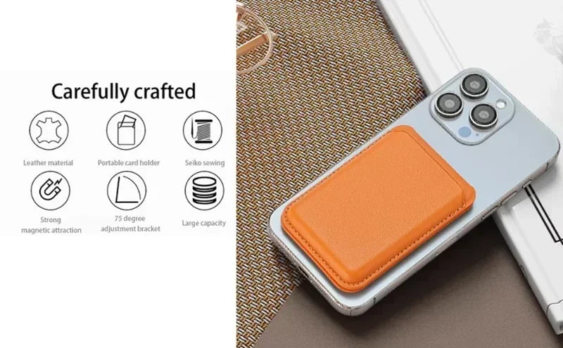 Magnetic Phone Wallet Case with Integrated Stand for MagSafe - 13