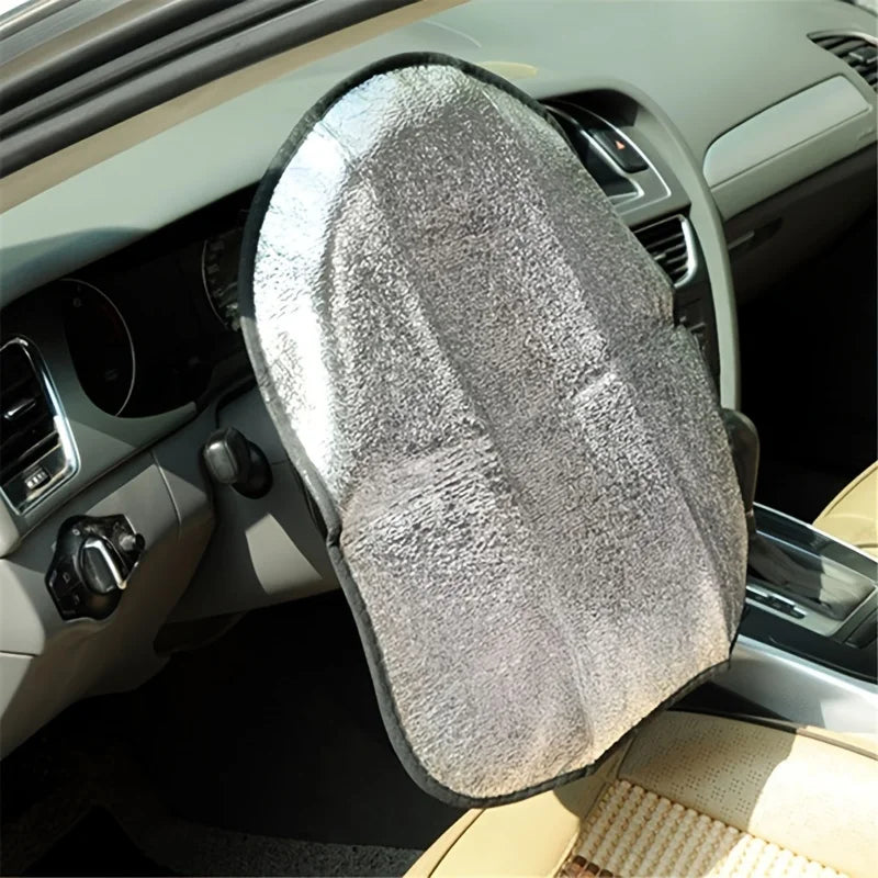 Heat-Reflective Car Steering Wheel Sun Shade Cover