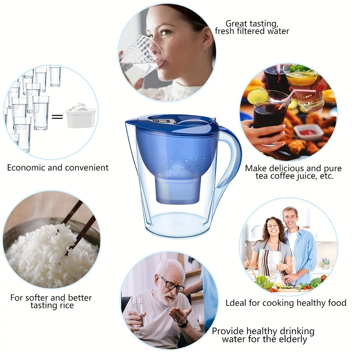 3.5L Alkaline Water Purifier Pitcher with Filter