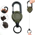 Heavy Duty Retractable Carabiner Key Chain with Steel Wire