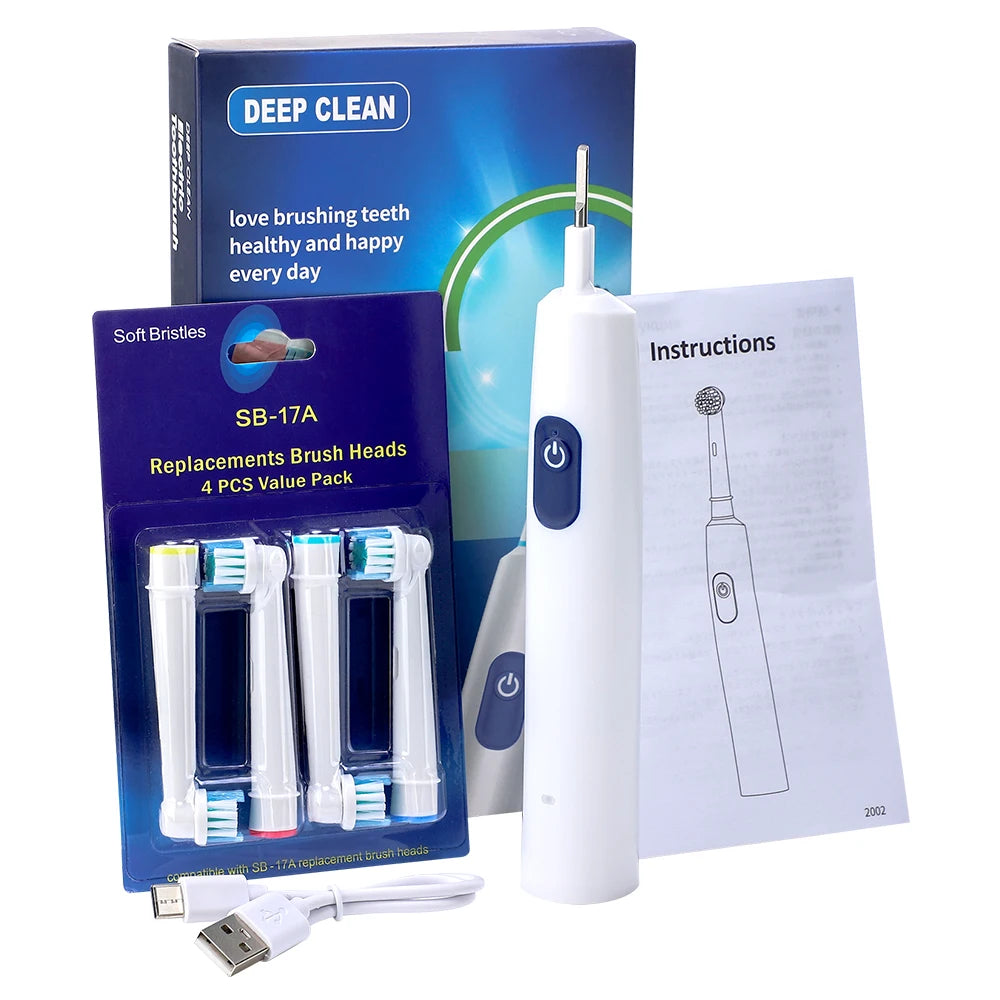 Rechargeable Rotating Electric Toothbrush for Deep Cleaning