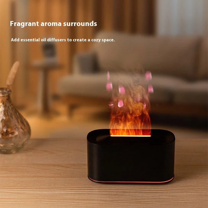 Flame Effect Aromatherapy Essential Oil Humidifier
