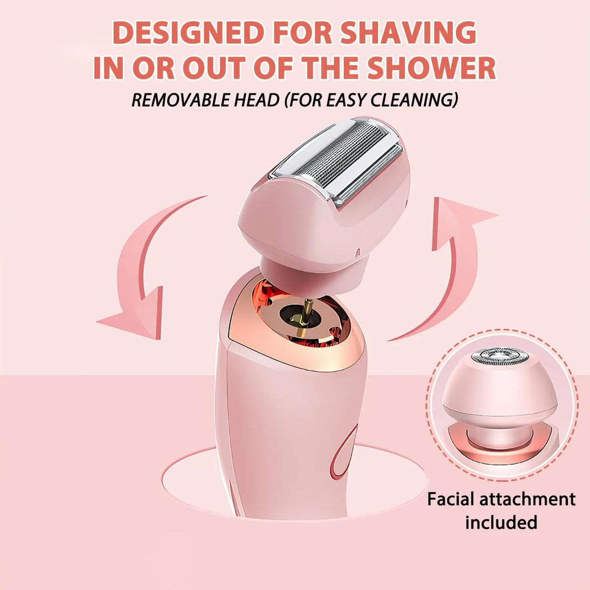 2-in-1 Electric Hair Remover for Face and Body