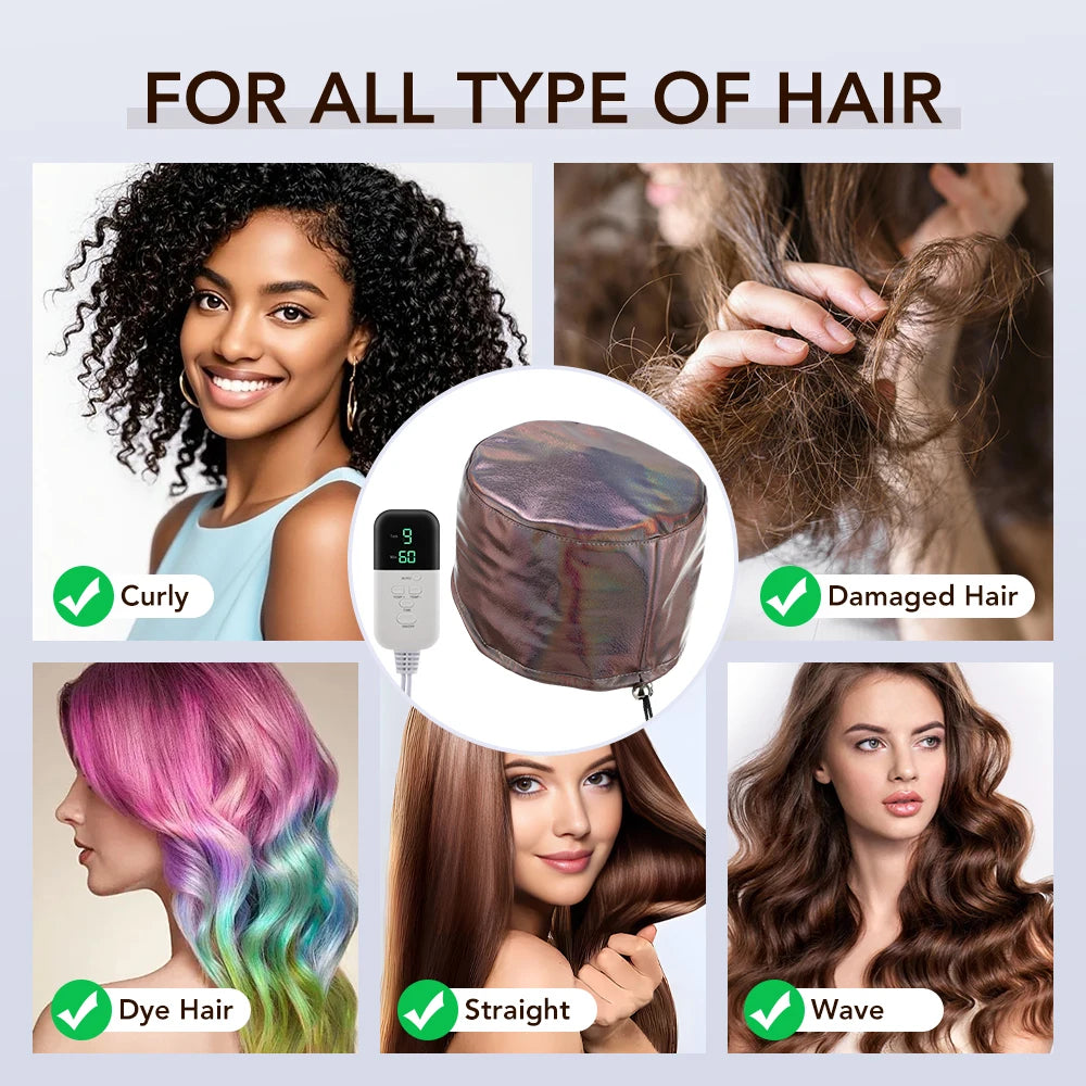 Electric Deep Conditioning Hair Spa Steamer Cap