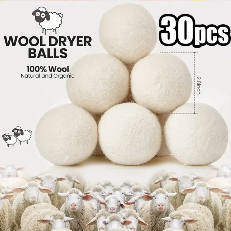 Reusable Organic Wool Dryer Balls for Laundry