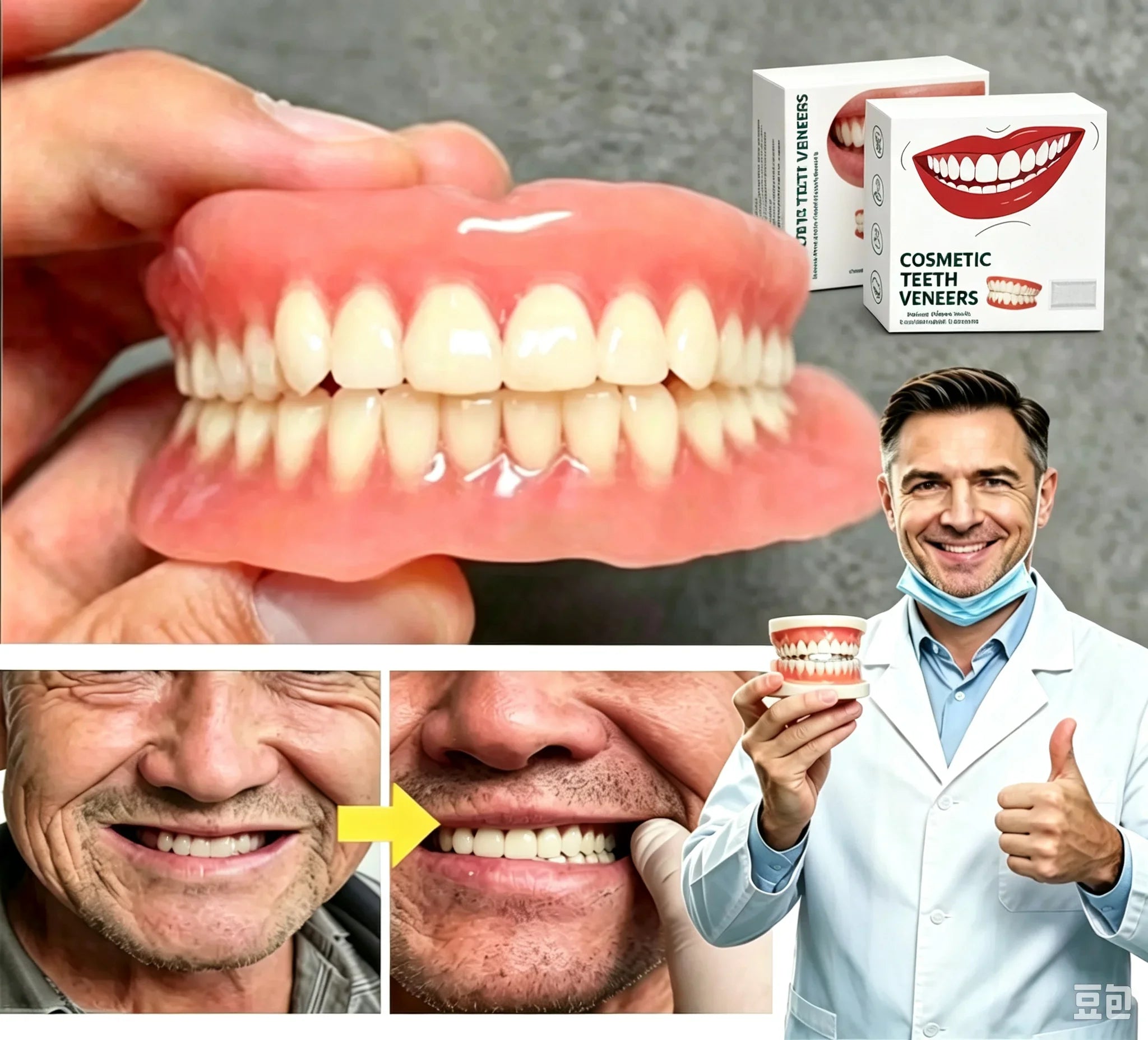 Custom Fit Temporary Cosmetic Teeth Veneers - 9