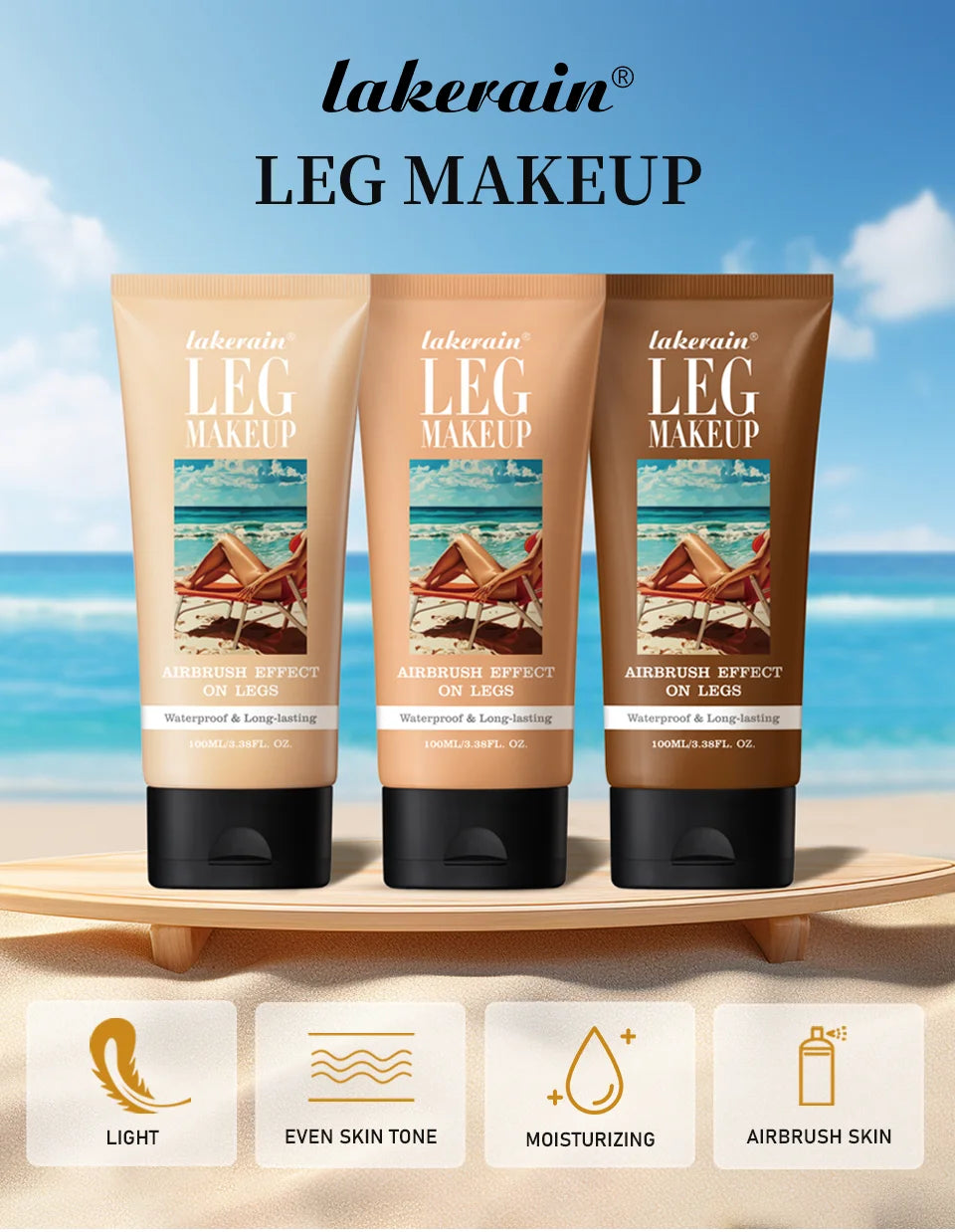 Waterproof Leg Foundation for Flawless Even Skin Tone - 7