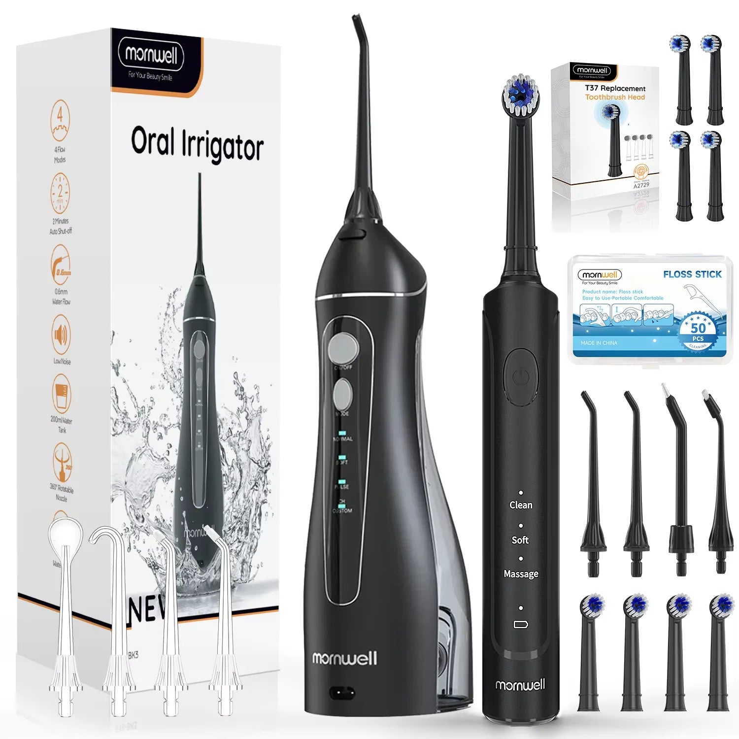 Electric Water Flosser and Rechargeable Toothbrush Set - 1