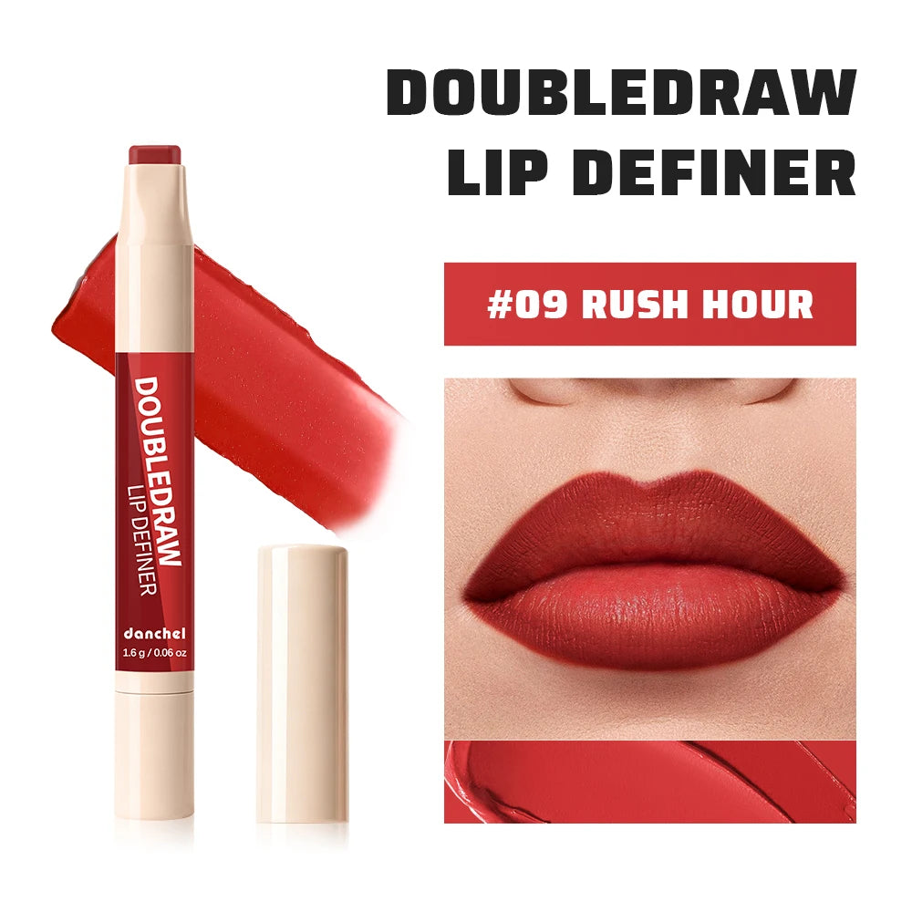 2-in-1 Dual-Ended Lip Liner and Matte Lipstick Pencil