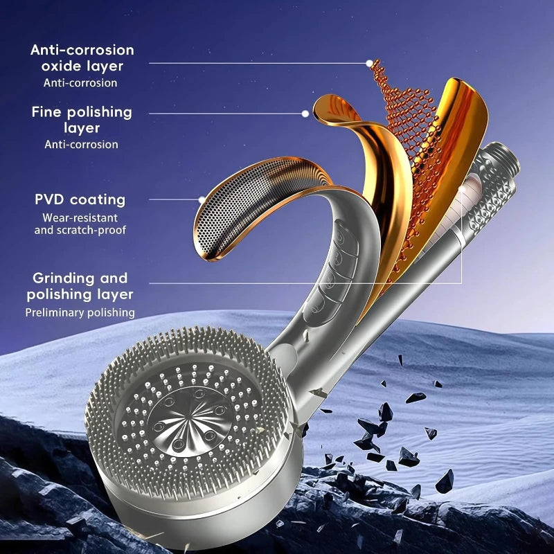 4-Mode High-Pressure Water Saving Handheld Shower Head