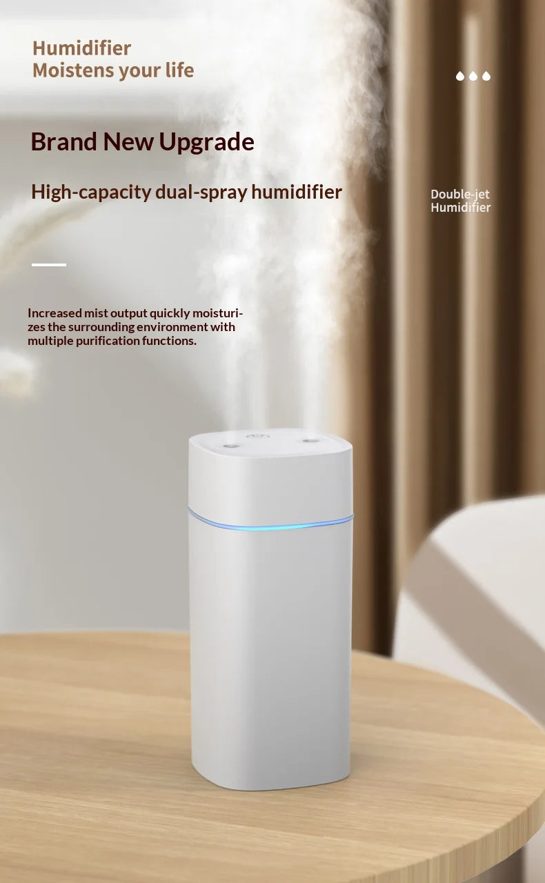 Portable Dual Spray Aromatherapy Desktop Humidifier