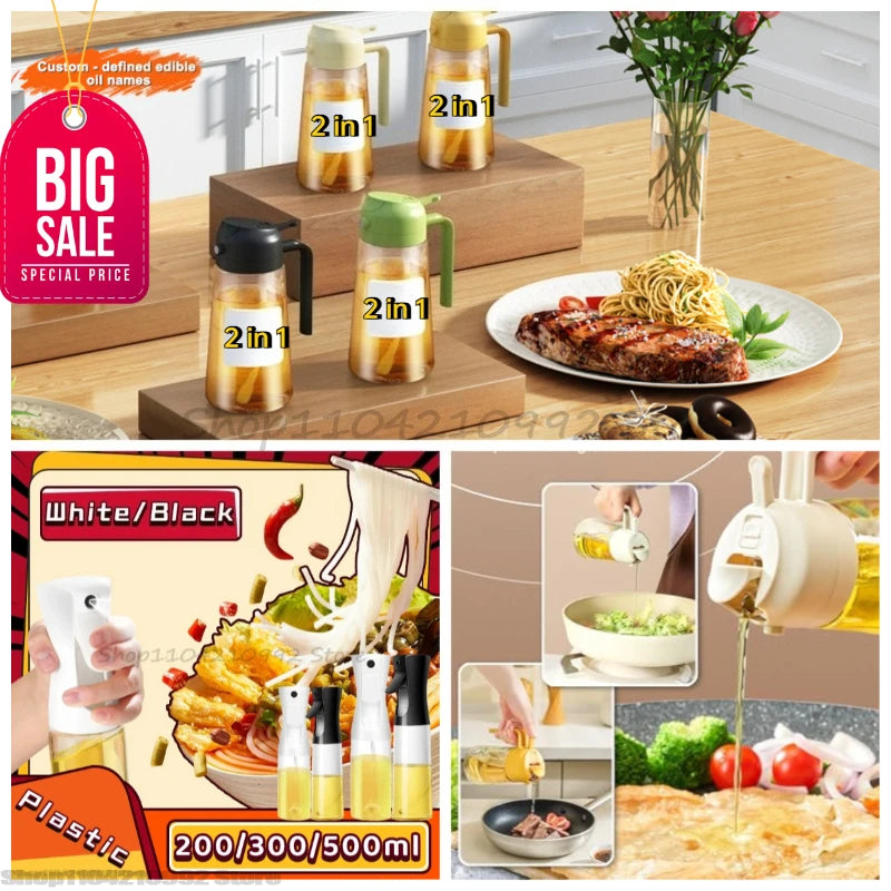 2-in-1 Kitchen Oil Spray and Pour Dispenser