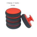 Round Car Waxing and Polishing Sponge Pad with Handle
