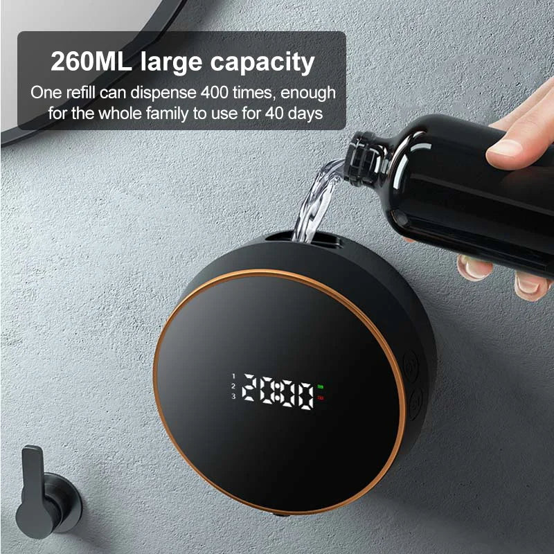 Automatic Touchless Foam Soap Dispenser with Temperature Display
