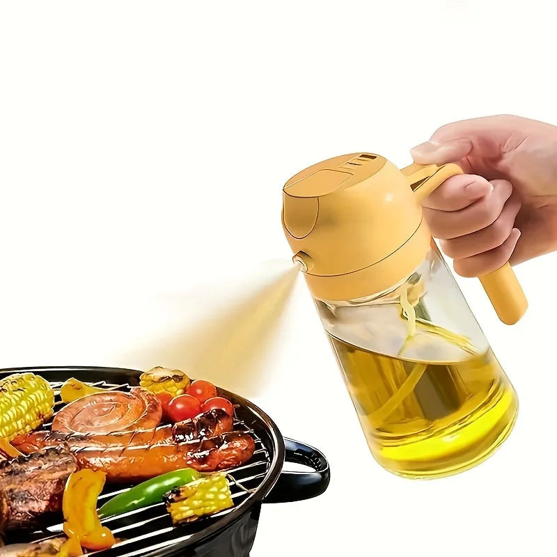 2-in-1 Glass Oil Sprayer and Dispenser for Cooking
