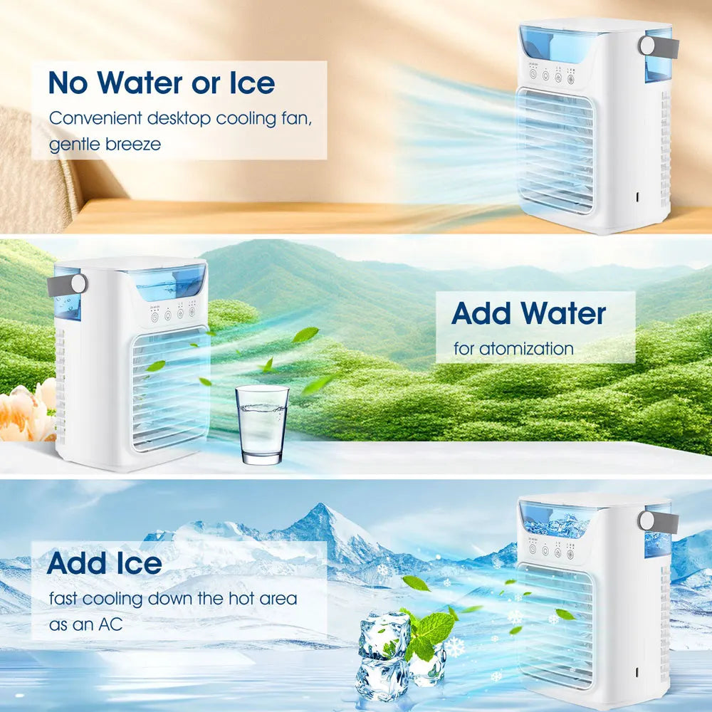 Portable Desktop Air Cooler with Humidifier Spray - 2