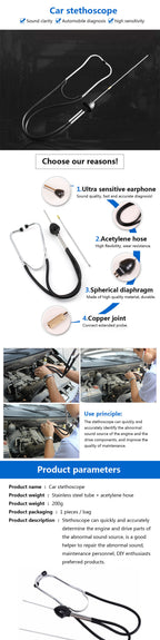 Automotive Engine Mechanic Stethoscope Diagnostic Tool