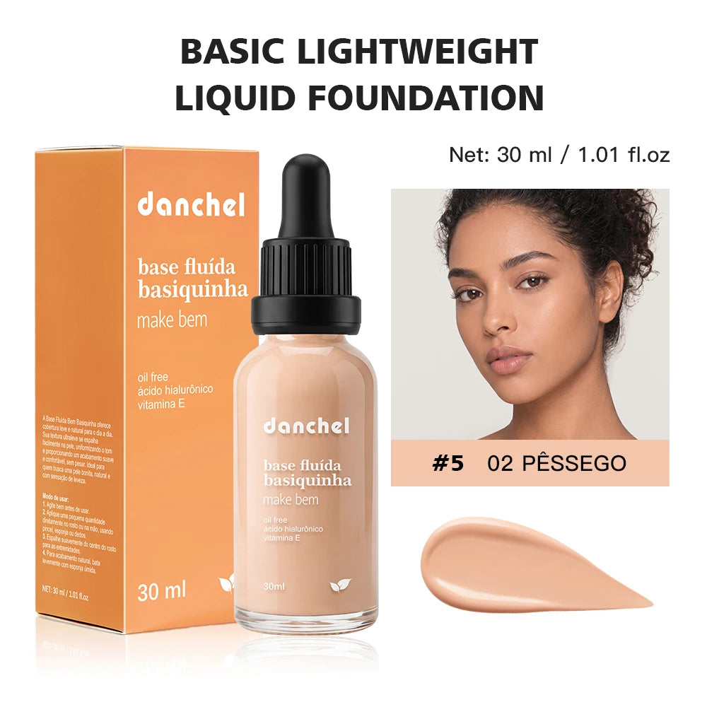 Matte Lightweight Liquid Foundation for Flawless Poreless Skin