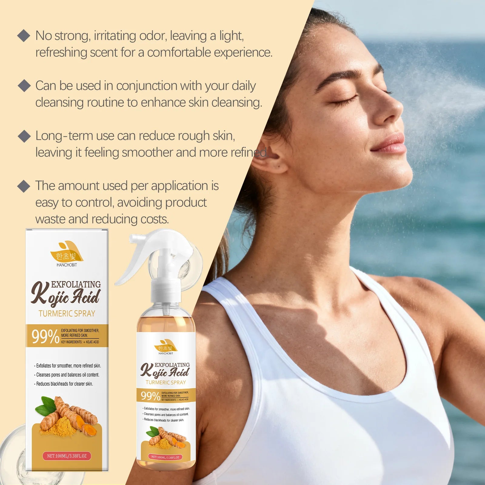 Kojic Acid Turmeric Exfoliating Facial Mist - 11