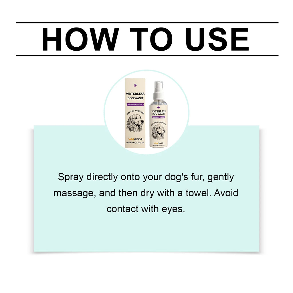 Waterless Pet Shampoo Spray for Dogs