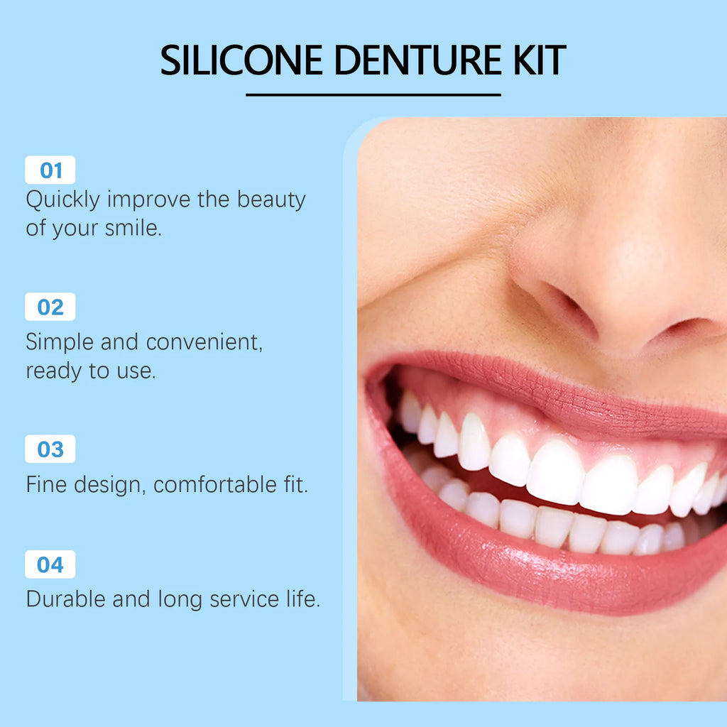 Comfortable Silicone Full Denture Set for Natural Smile Restoration