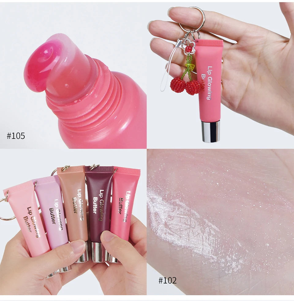 Moisturizing Lip Gloss Butter with Keychain