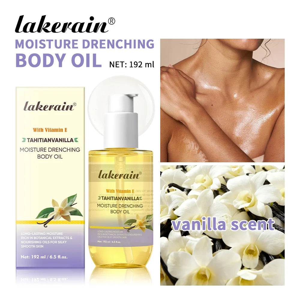 Moisture Drenching Vanilla Body Oil for Glowing Skin