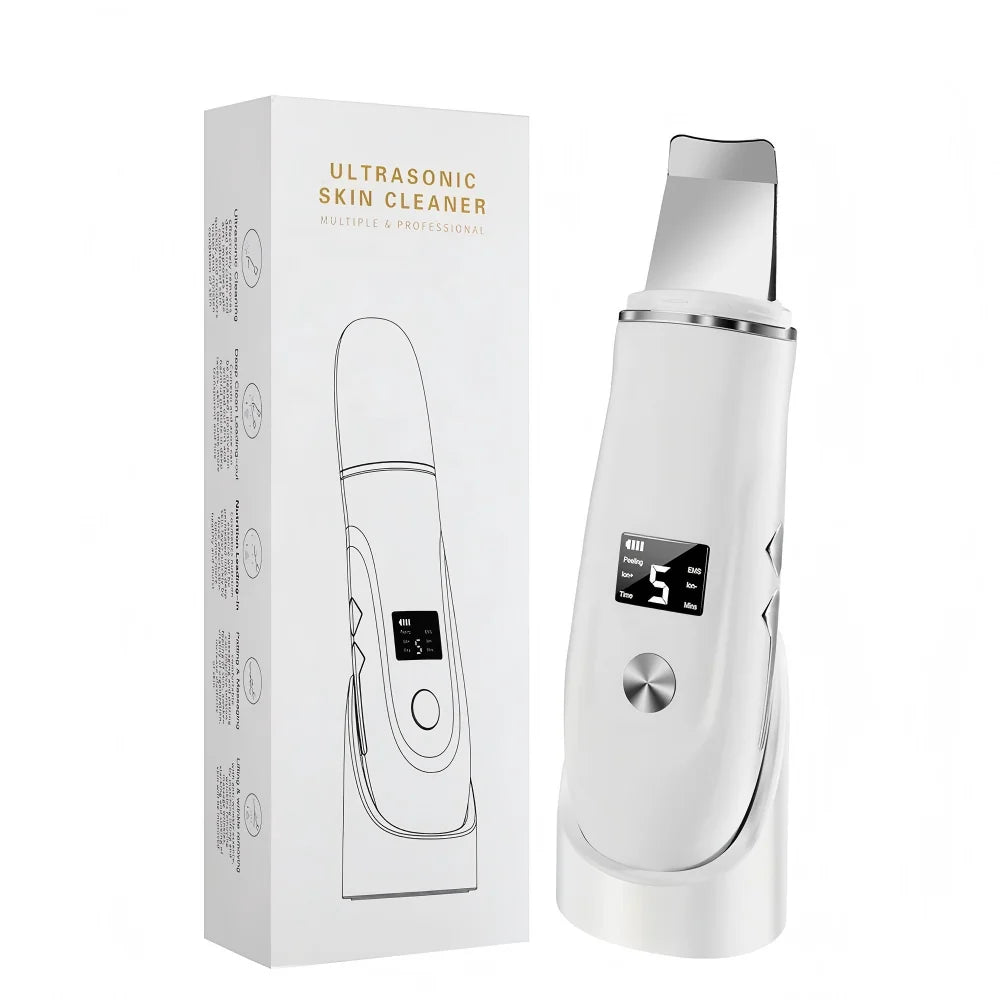 4-in-1 Ultrasonic Facial Skin Scrubber and Pore Cleaner