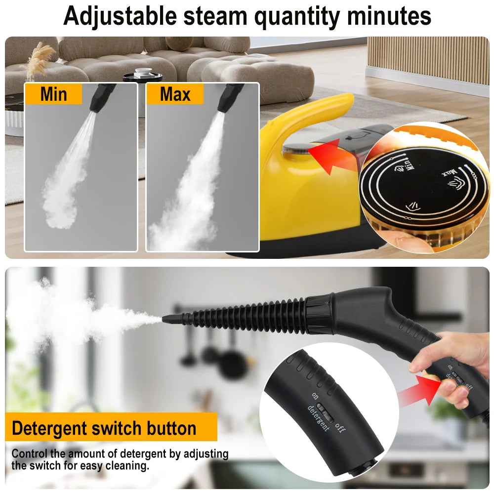 High-Temperature Steam Mop for Home and Car Cleaning