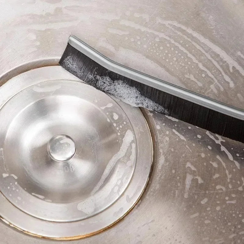 Hard-Bristled Crevice Cleaning Brush for Tight Gaps and Tiles