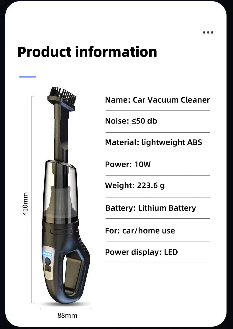 Portable Cordless Handheld Vacuum for Car and Home - 8