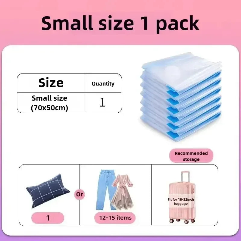 Vacuum Compression Storage Bags for Clothes and Bedding