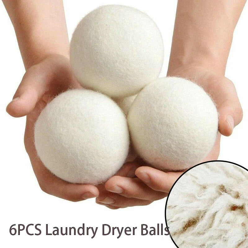 Reusable Wool Laundry Dryer Balls for Soft and Fluffy Clothes