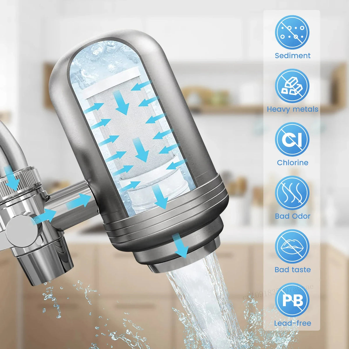 Stainless Steel Faucet Water Filter Purifier System