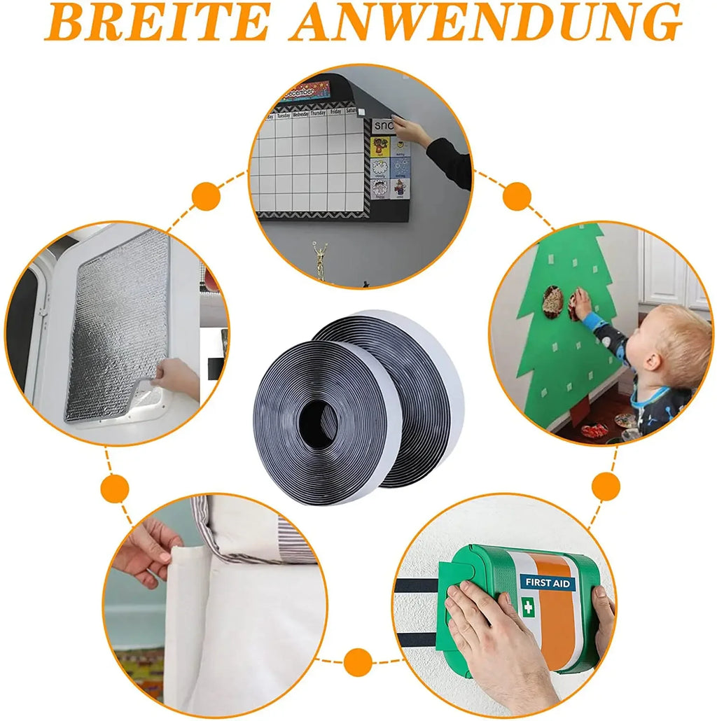 Heavy Duty Self-Adhesive Hook and Loop Fastener Tape
