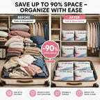 Pump-Free Vacuum Compression Storage Bags for Bedding and Clothes
